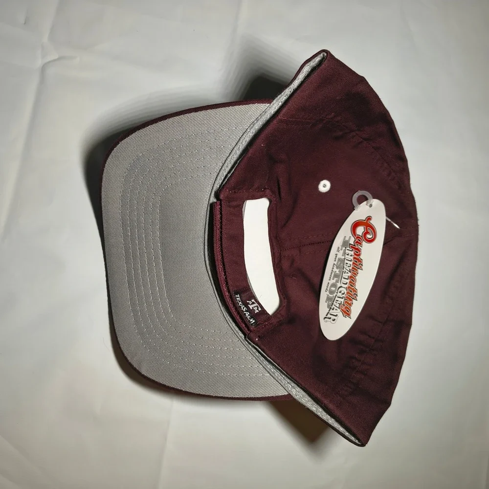 Texas A&M Aggies Hat Captivating Headgear Maroon Adjustable ATM Baseball Cap NWT